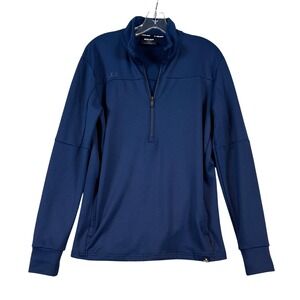 Bauer Hockey XXX Men Navy Grid Fleece Quarter Zip Pullover Training Jacket Small